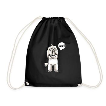 Sturer Coton de Tuléar Chiens - Sac de sport léger - noir - Devant