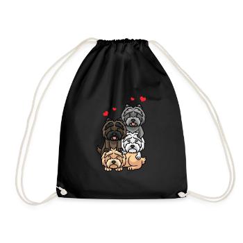 Cairn Terrier chien - Sac de sport léger - noir - Devant