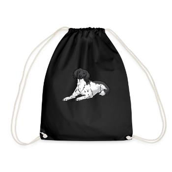 Großer Münsterländer - Drawstring Bag - black - Front