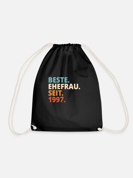 Beste Ehefrau Seit 1997 Hochzeitstag Jahrestag - Turnbeutel - Schwarz