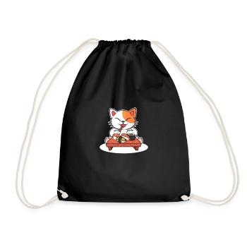 Sushi Chat Ramen Anime Chats Manga Chat - Sac de sport léger - noir - Devant