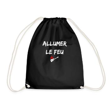 Allumer Le Feu Guitare Guitariste - Sac de sport léger - noir - Devant