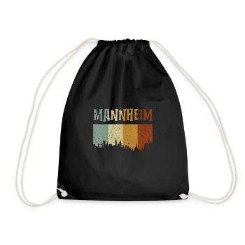 Mannheim - Turnbeutel - Schwarz - Vorne