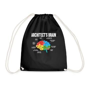 Architect Brain Humor Architecture Architect - Drawstring Bag - black - Front
