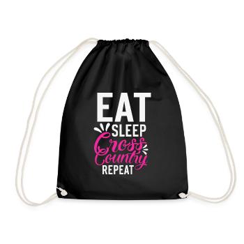 Manger Dormir Ski de fond Répétition Motivation - Sac de sport léger - noir - Devant