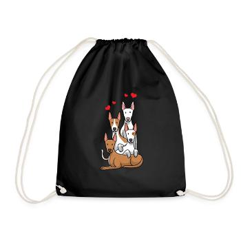 Podenco Hunde - Turnbeutel - Schwarz - Vorne