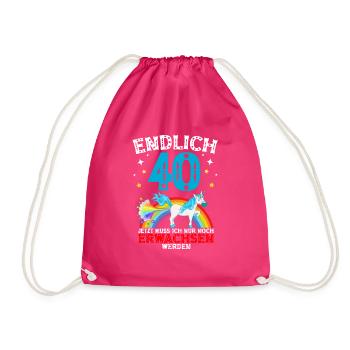 Enfin 40 Ans De Licorne 40 ans - Sac de sport léger - fuchsia - Devant