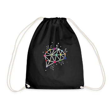Neural Network Cool Data Science Deep Learning - Drawstring Bag - black - Front