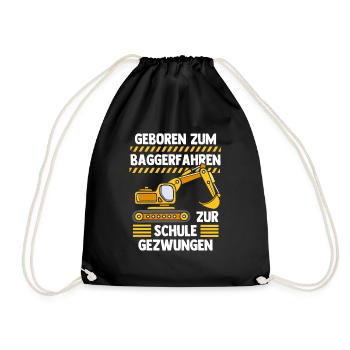 Bagger - Turnbeutel - Schwarz - Vorne