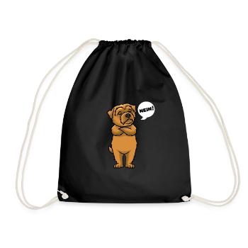 Sturer Norfolk Terrier - Turnbeutel - Schwarz - Vorne