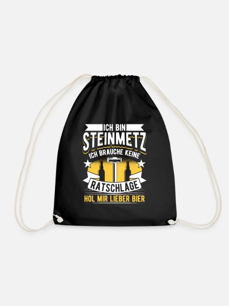 Steinmetz - Turnbeutel - Schwarz