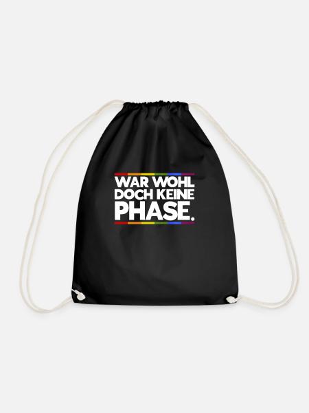 Doch Keine Phase Gay LGBTQ Lesbian Pride Geschenk - Turnbeutel - Schwarz