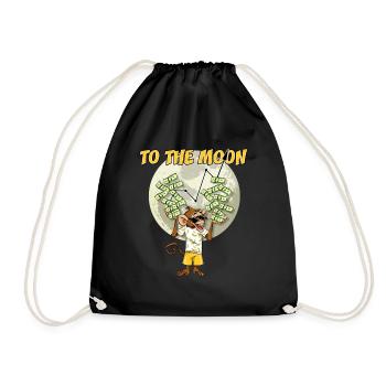 Trading the stock To the Moon Apes Meme Bourse - Sac de sport léger - noir - Devant