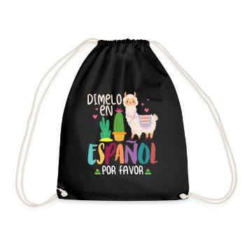 Nouveauté En Español Por Favor Solitaires Espagnols - Sac de sport léger - noir - Devant