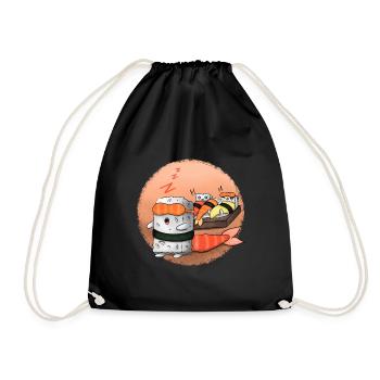Sushi endormi - Sac de sport léger - noir - Devant