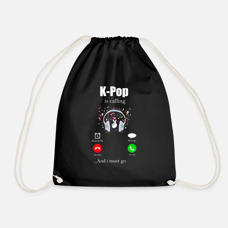 K-Pop - Turnbeutel - Schwarz