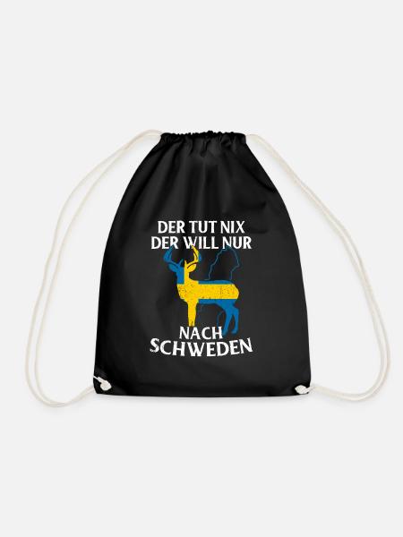 Schweden - Turnbeutel - Schwarz