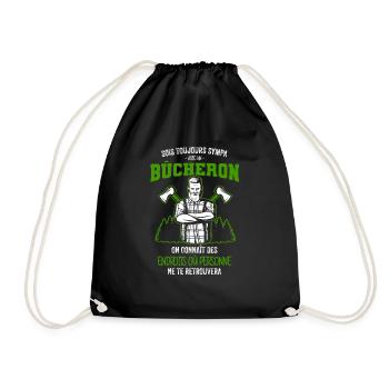 Sois toujours sympa avec un Bûcheron on connaît de - Sac de sport léger - noir - Devant