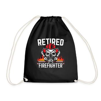 Feuerwehrmann Rentner - Turnbeutel - Schwarz - Vorne