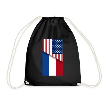 USA Niederlande Niederländische Flagge Dual Citizen American - Turnbeutel - Schwarz - Vorne