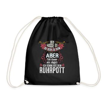 Ich hasse es so sexy zu sein #Ruhrpott - Turnbeutel - Schwarz - Vorne