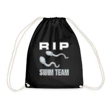 Funny Vasectomy RIP Swimming Team Surgery Humor - Drawstring Bag - black - Front