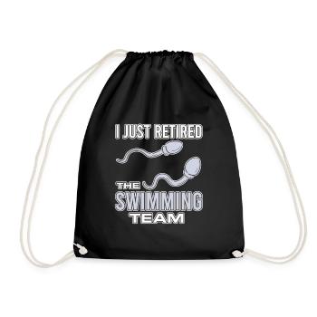 Funny vasectomy I just started the swimming team - Drawstring Bag - black - Front