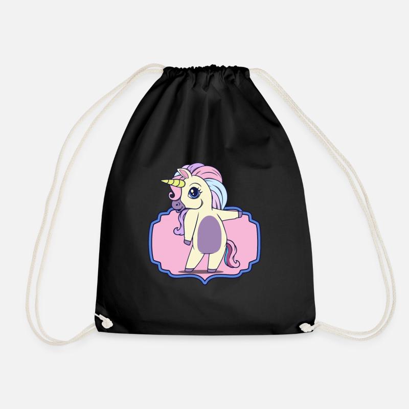Einhorn Einhorn - Turnbeutel - Schwarz