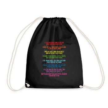 Daycare Provider Rainbow Childcare Teacher - Drawstring Bag - black - Front