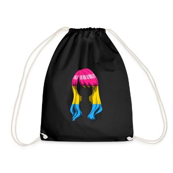 Pansexueller Stolz Anime Mädchen Kawaii - Turnbeutel - Schwarz - Vorne