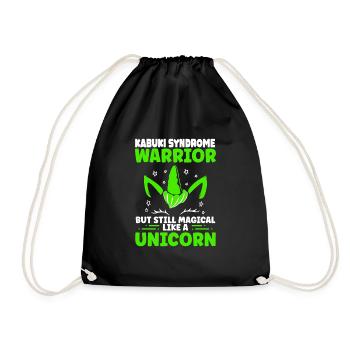 Kabuki Syndrome Awareness Green Magical Unicorn - Turnbeutel - Schwarz - Vorne