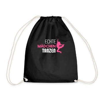 Echte Mädchen tanzen Mädchen Tänzerin und Tänzerin - Turnbeutel - Schwarz - Vorne