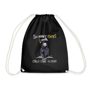Grim Repear I Halloween I So Many Idiots And Just - Sac de sport léger - noir - Devant