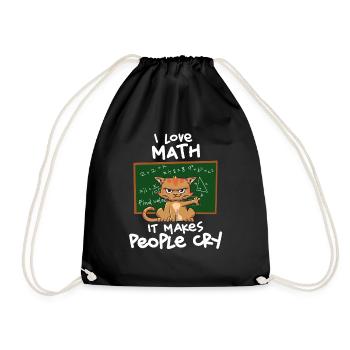 Cat Lover I Math Teacher I Love Math It Makes - Sac de sport léger - noir - Devant