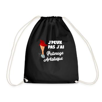 Je Peux Pas J'Ai Patinage Artistique - Sac de sport léger - noir - Devant