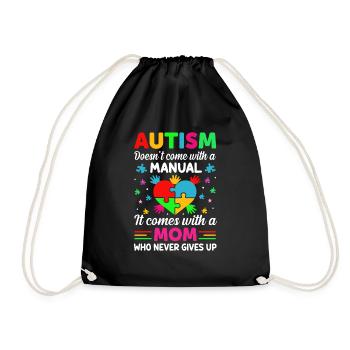 Autism doesn't come with a manual - Drawstring Bag - black - Front