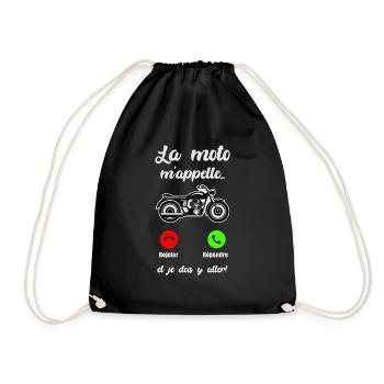 La Moto M’appelle, Et Je Dois Y Aller, Téléphone M - Sac de sport léger - noir - Devant