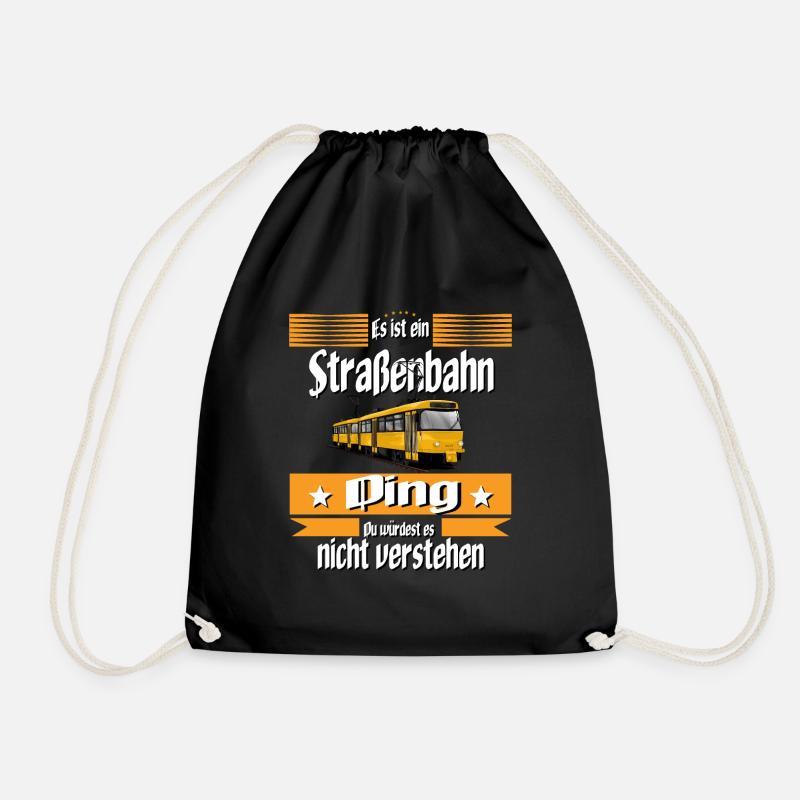 Das Ist Ein Straßenbahn Ding Straßenbahn Geschenk - Turnbeutel - Schwarz