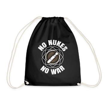 No nuclear weapons No war World Day of Peace - Drawstring Bag - black - Front