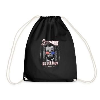 Lincoln GeilerType avec bart USA Cadeau Barbier - Sac de sport léger - noir - Devant