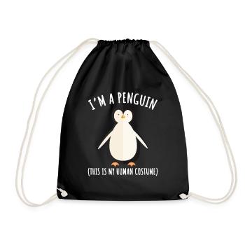 Costume de pingouin motif pingouin I’m a Penguin - Sac de sport léger - noir - Devant