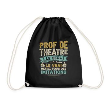 Idée Cadeau Pour Prof De Théâtre Drôle - Sac de sport léger - noir - Devant