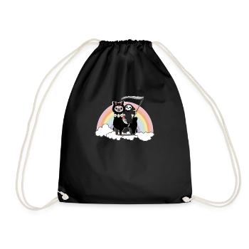 Grim Reaper Mort Alpaka Costume d’Halloween Lama - Sac de sport léger - noir - Devant