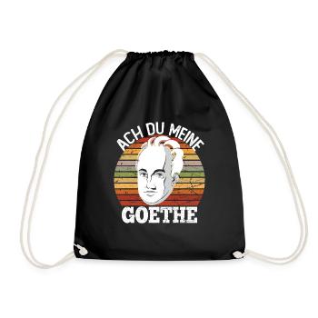 Ach du meine Goethe - Turnbeutel - Schwarz - Vorne