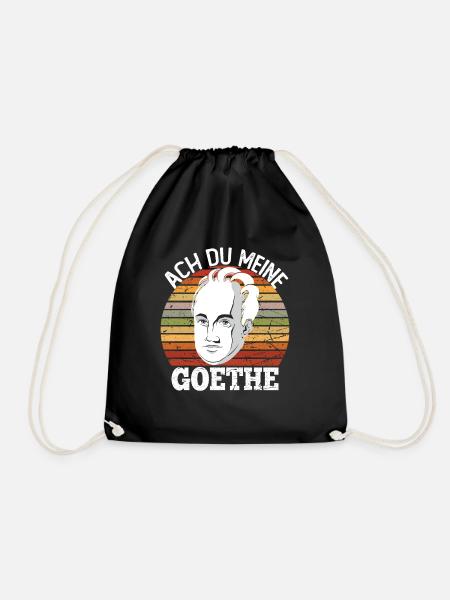 Ach du meine Goethe - Turnbeutel - Schwarz