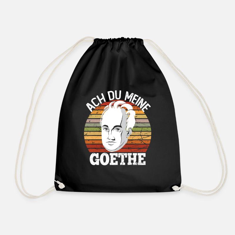 Ach du meine Goethe - Turnbeutel - Schwarz