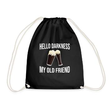Bonjour les ténèbres mon vieil ami boit de la bière - Sac de sport léger - noir - Devant