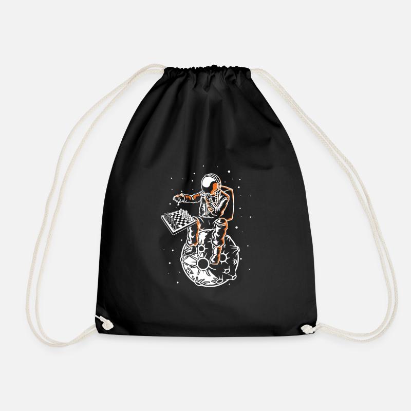 Astronaute Échiquier Drôle d’échecs - Sac de sport léger - noir