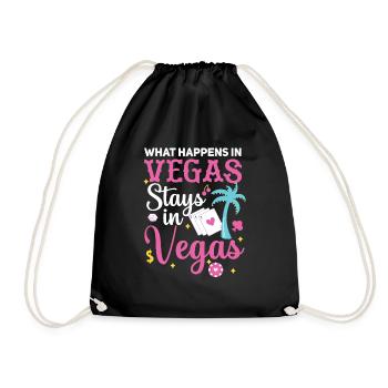Was In Las Vegas Passiert Bleibt In Las Vegas - Turnbeutel - Schwarz - Vorne
