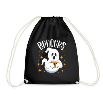 Booook's Halloween Ghost Literature - Drawstring Bag - black - Front
